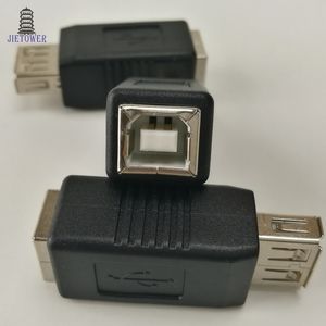 500 adet / grup Sıcak Satış Taşınabilir USB 2.0 Tipi Bir Erkek USB Tipi B Kadın Fiş Genişlet Yazıcı Adaptörü Dönüştürücü