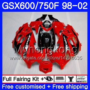 SUZUKI KATANA Için Vücut GSXF 600 750 GSXF750 98 99 00 01 02 292HM.24 GSX 750F 600F GSXF600 1998 1999 2000 2001 2002 Fairing Fabrikası kırmızı top