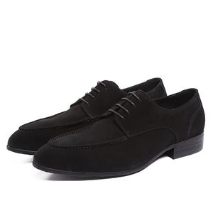 Черный коричневый красный бизнес повседневная кожаная обувь мужчины указывают на носок формальный износ файла Оксфорды хорошее качество с коробкой