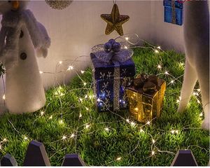 2 M 20-LED Gümüş Tel Şerit Işık Pil Kumandalı Peri Işıklar Garlands Noel Tatili Düğün Parti 1 ADET
