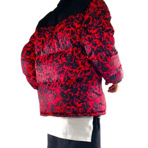 Мода - готическая розовая хлопковая куртка хлеб зимние теплые пальто полные печатные высокопоставленные модные варианты женские мужчины куртки на открытом воздухе HFLSJK352