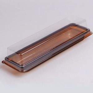 Длинная прозрачная рулона коробка для пирога Пластинка Блистерная выпечка десерта