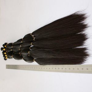 Новое поступление высочайшего качества волосы бразильские насыпные волосы для плетения 3 пакета намного 100% человеческая прямая волна натуральный цвет