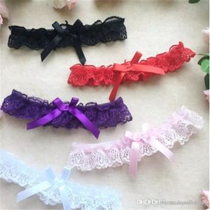 Seksi Kadınlar Kız Dantel Çiçek ilmek ilmek Düğün Gelin İç Cosplay Bacak Jartiyer Kemeri Suspender 6 Renkler ücretsiz kargo 2017100410