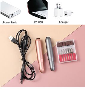 NAD012 15000 RPM USB Taşınabilir Elektrikli Tırnak Matkap Elektrik Profesyonel Tırnak Dosya Kiti Akrilik Nail Art Polonya Araçları Için