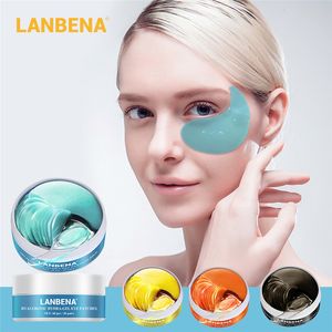 Lanbena máscara de olho gel retinol ouro colágeno olho remendo reduzir olheiras inchado olhos linhas finas hidratante cuidados com os olhos