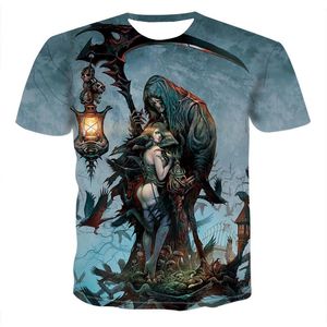 2020 Mens Camisetas Camisetas Punk Skull 3dt- camisetas homens tops Hip Hop 3D Camiseta impressa