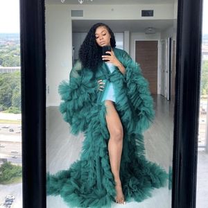 Seksi Bkz. Ruffles Thru Hamile Kadın Gelinlik Modelleri Kimono Tül Katmanlı Dantelli Robe Abiye giyim Vestidos Kabarık Kollu Afrika Cape Pelerin