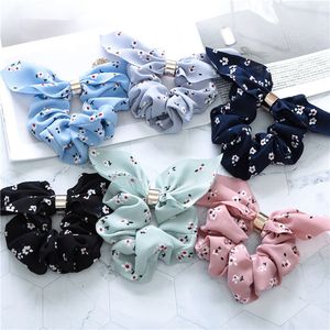 Kadınlar Kızlar Saf Renk Kumaş Elastik Halka Saç Bağları Aksesuarlar at kuyruğu Tutucu hairbands Rubber Band Scrunchies Çiçek Tavşan Kulakları M635