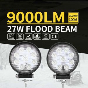 Mini 16led 27W 48W LED iş ışık çubuğu kare spot ışığı 12V 24V Offroad LED Işık Çubuğu Kamyon Offroad 4x4 4WD Araba SUV ATV225P