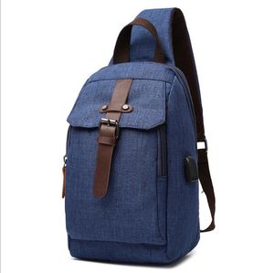 HBP mavi sırt çantası tarzı seyahat bagaj çantası tek kayış tek kayış çanta düz renk sıçrama geçirmez sırt çantası ortaokul öğrencileri için ücretsiz s