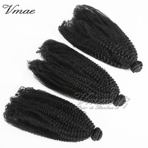 VMAE 100% необработанное новое прибытие бразильская девственная волоса Burmese 4A 4B 4C Deep Wave Hair Weave Piece Piece Extensions Natrural Soft
