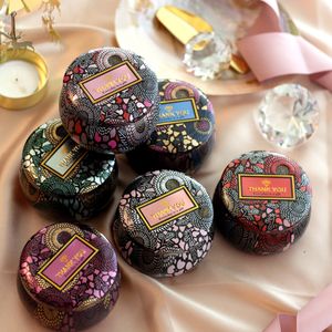 Цветочный чайный корпус кансирует подсвечник держатель позолоченность оригинальность олова многоцветный конфеты коробка рождественские свадебные подарки пользуются ящиками для хранения LJJA3290