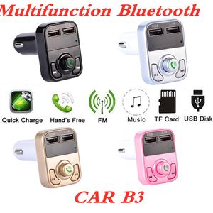 B3 Автомобильное зарядное устройство Bluetooth 5.0 FM-передатчик Беспроводной беспроводной громкой связи MIC Audio Reitiver Auto MP3-плеер 2.1 Двойные USB Аксессуары