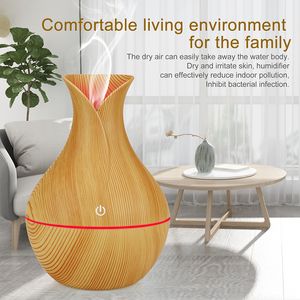 Air humidifier usb aroma diffuser mini wood grain ultrasonic atomizer aromatherapy essential oil diffuser for home office