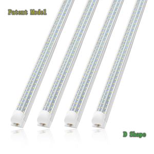 Dhaped 8ft 120W LED Tüpler 3000K 4000K 6000K T8 Entegre LED Mağaza Işıkları 3 Side LED Tavan fikstürü Garaj Depo Çiftlikleri için Yeni Tasarım Atölye