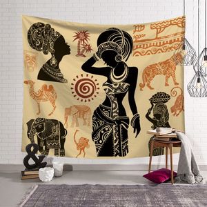 Afrika duvar sanat dekorasyon Fas goblen hayvan sahne asılı bez dekoratif tapiz baskılı polyester çadır duvar