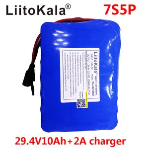 Liitokala 18650 24V 10AH 7S5P аккумуляторная батарея 15A BMS 250W 29.4V 10000 мАч источник питания + 2A зарядное устройство