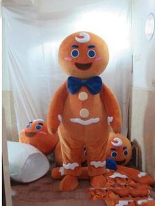 2019 Profesyonel özel Gingerbread Man Maskot Kostüm karikatür Gingerbread boy Karakter Giysileri Cadılar Bayramı festivali Parti Fantezi Elbise