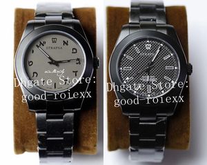 39mm Mens Automático Miyota 8215 Relógio Árabe X Design de fragmentos Bamordes relógios pretos aço de PVD 116400 Sapphire Sport Men Wristwatches