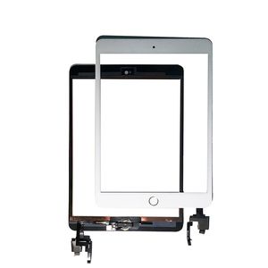 AAA Para iPad Mini Substituição 3 Tela Frente telas sensíveis ao toque Assembléia Digitizer Painel Com botão Home + IC Connector