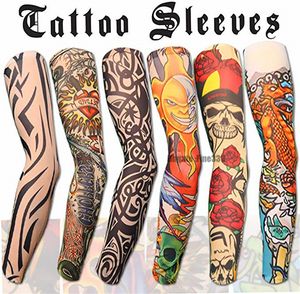 Татуировки на рукавах. Поддельные временные татуировки на руку. Солнцезащитные рукава. Дизайн тигра, сердца короны, черепа, племени и т. д.
