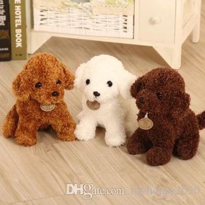 Коричневый белый золотой щенок чучел животных Тедди собака маленькая собака мягкие куклы детские детские игрушки для детей день рождения подарки
