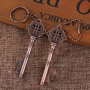 Creative Antique Key Chyth Mini Beychain Пивная бутылка Открывалка Ключ Кольцевая Карта Упаковка Свадьба Подальчик Партии Подарок