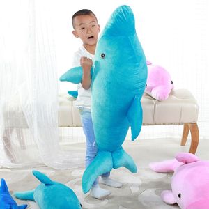 Dorimytrader Gigante 115 centímetros animal Dolphin Plush travesseiro macio Stuffed Simulaion boneca Dolphins Toy presente de Natal dos miúdos dos desenhos animados DY61657 45inch