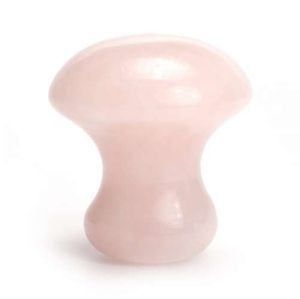 Rose Quartz Cogumelo Massagem de pedra Cristal Jade Facial Body Pé Gua Sha Fina Anti-rugas Relaxamento Beleza Ferramenta de Cuidados de Saúde