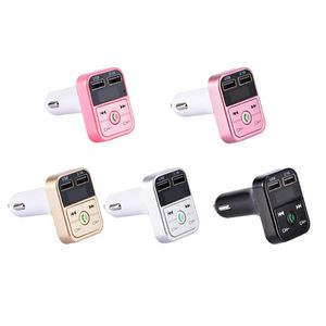 New B2 USB Charger Car FM Transmitter Wireless Radio Adapter Dual USB Charger Bluetooth Mp3 Player Support Handsfree Call