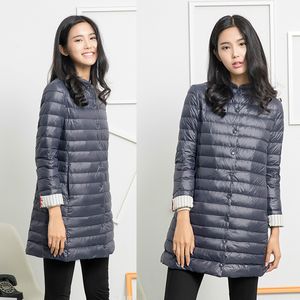 Wipalo Outono Inverno Casaco Casual Parkas Para Mulheres Femininas Neve Quente Jaqueta Longa Fina Pato Para Baixo Casaco Para Laides Casaco de Manga Longa V191025