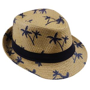 LNPBD 2017 hot sale Summer straw Sun hat kids Beach Sun hat Trilby panama Hat handwork for boy girl Children 4 colour D19011103