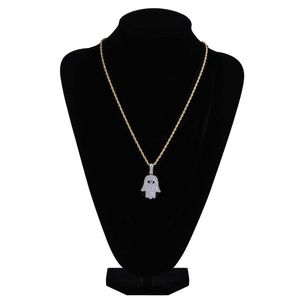 Модный залитый замороженный усимай, ручной кулон ожерелье круто цепочка полноценный CZ кубический цирконий Винтаж талисман ювелирных украшений для мужчин и женщин