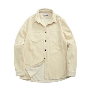 Camicie da uomo Camicie da uomo funzionali primavera e autunno marchio di moda casual Camicia a maniche lunghe in velluto a coste Grandi cappotti larghi in stile europeo americano