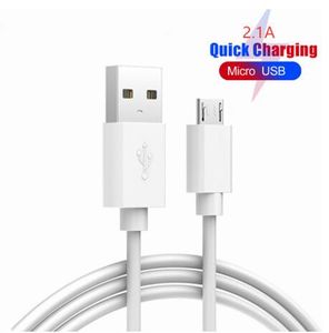 Cavi per telefoni cellulari Cavo di ricarica rapida tipo C da 1 m e 3 piedi Caricabatterie USB-C ad alta velocità per smartphone Android Bianco