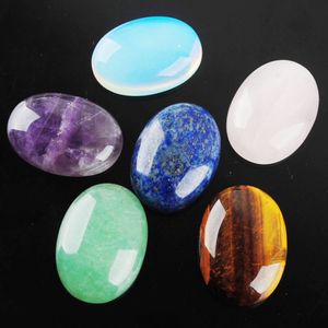 WOJIAER 18x25x7mm Egg Shape GemStone Cabochon Natural Loose Beads Men Women Charms Jewelry Gems DBU805