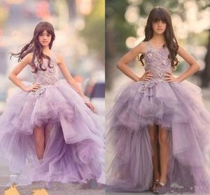 Çiçek kızlar düğünler için elbiseler el yapımı çiçekler tutu etek kızlar yarışmaları için pageant elbiseler236e