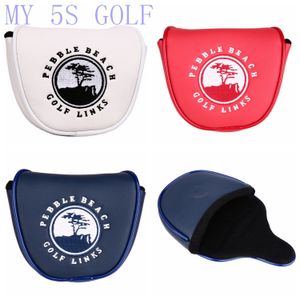 En putters için PU Deri Suya dayanıklı ABD Bayrağı Golf Manyetik Mallet Putter Kapak Başörtüsü 4 Renkler markaları
