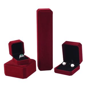 Квадратные ювелирные коробочки для свадебного украшения с серьгими кольцо кольцо кольцо кольцо браслет держатели корпусы подарочная упаковочная коробка