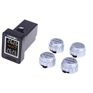 Freeshipping Yeni U912 Araba Lastik Basıncı Kablosuz Izleme Sistemi TPMS 4 Harici Sensörler LCD Ekran Gömülü Monitör Toyota için