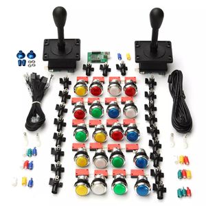 Аркады DIY Kit 2 HAPP Стиль Джойстики 20 светодиодных кнопок