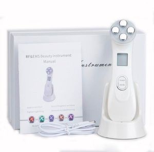 Facial Rejuvenator Skin Care Device with EMS Electroporation, RF Radio Frequency, LED Photon Therapy, Face Lift, CE Certified, USB Charging