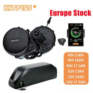 Bafang Orta Tahrik Motor BBS02B 48V 750W ELEKTRIAC Bisiklet Dönüşüm Kiti 48V/52V 13AH/16AH/17.5AH LI-ION EBIKE Bataryası