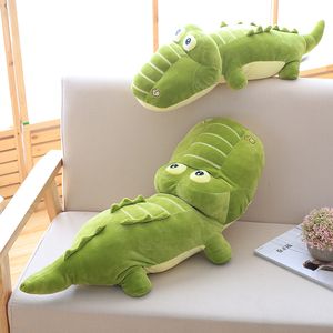 45-100cm Simulation Crocodile Plush Toys Stuffed Soft Animals Plush Cushion Pillow Doll Home Decoration Gift for Children LA220