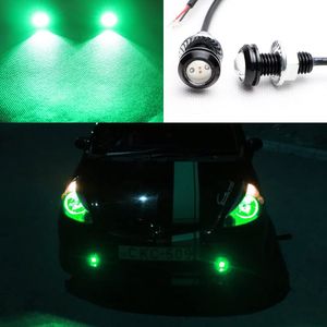 20шт-Pack Green Eagle Eye светодиодные DRL 9W Противотуманные фары Дневные ходовые огни автомобиля Ствол Мотоцикл Marker лампы Хвост обратного света тумана