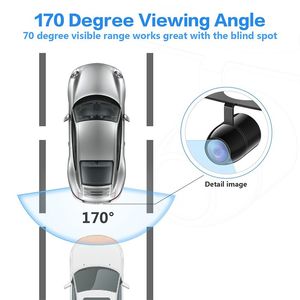 Araba Arka Görünüm Kameralar Park Sensörleri HD Gece Görme Kamerası 170 ° Geniş Açılı Ters Su Geçirmez CCD LED Otomatik Yedek Monitör Unive3160