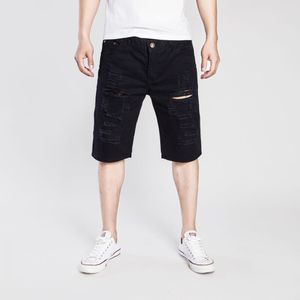 Мужские брюки 5 цветов ретро повседневные мужские летние шорты джинсы дыра разорванные промытые джинсовые моды