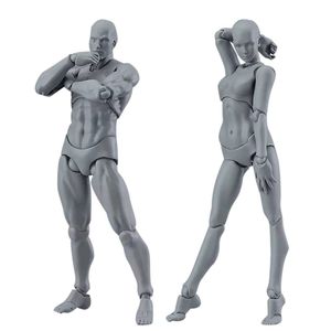 Figura de ação de 13 cm Brinquedos Artista Movable Masculino Feminino Figura comum Figuras corporais de PVC Modelo Manequim bjd Art Sketch Draw estatueta 3D CX200716