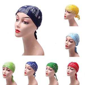 Algodão Material Baotou Amoba Pirata Headgear Party Chapéus Ao Ar Livre Cycling Cap Queda Mal Chemoterapia Caps Colorido 2 7SB C2